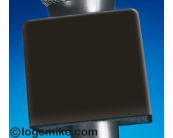 Hardisty Microphone flag, Black, cube or triangular