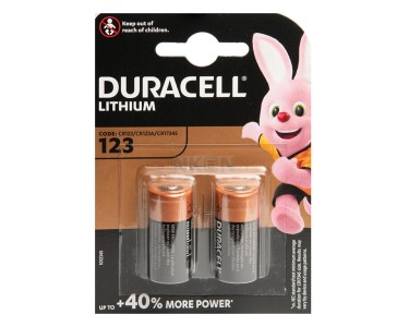 DURACELL ULTRA 123 Photo Lithium Battery 3 Volt, 2pcs