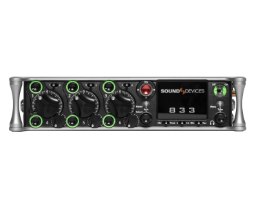 Sound Devices 833 12 track, 6 mic in Recorder Mixer