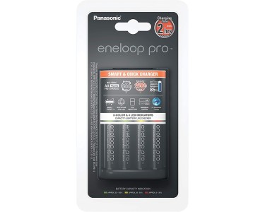 ENELOOP BQ-CC55E Carica-batterie veloce, per 4 batterie AA incluse