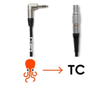 TENTACLE C02 Time Code IN cables from mini-jack to LEMO 5pin