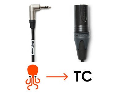 TENTACLE C04 Time Code Cable from mini-jack 90° to XLR-3M