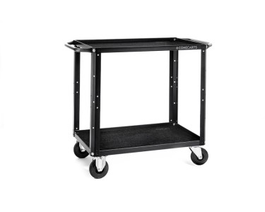 CONECARTS Small Cart, 2 shelves 806x506 mm, fabric mat, ø125 mm wheels