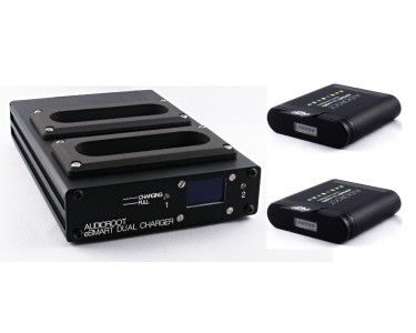 AUDIOROOT Kit Carica-batterie doppio + 2 Batterie Li-NEO 48/96 Wh