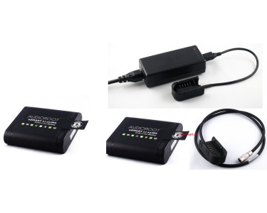 AUDIOROOT Kit Carica-batteria singolo + 2 Batteria Li-NEO e cavo HiRose