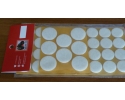VARI Self-adhesive felt pad, round or square, white or black