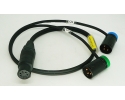 NAGRIT Y-Cable, XLR 5F to 2 Low Profile XLR-3M Low Profile