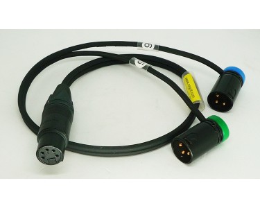 NAGRIT Cavo a Y da XLR 5F a 2 XLR-3M Low Profile