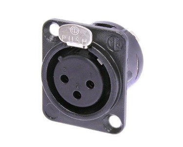 NEUTRIK NC3FD-L-B-1 Panel mount XLR-3, Female, DL series