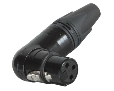 NEUTRIK NC3 FRX-B Connettore XLR 90°, Femmina, serie XX, nero, contatti oro