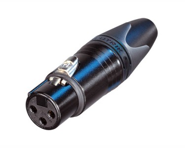 NEUTRIK NC3 FXX-B XLR-cable plug connectors, 3-pin, Female, black, gold