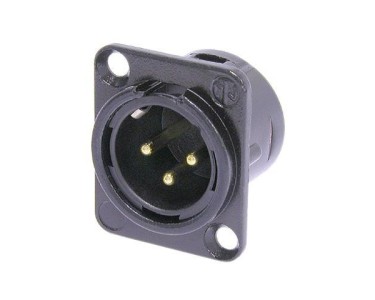 NEUTRIK NC3MD-L-B-1 Panel mount XLR-3, Male, DL series