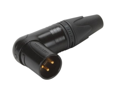 NEUTRIK NC3 MRX-B XLR Connector 90°, Male, XX series, black, gold contacts