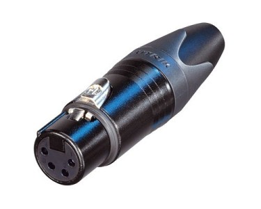 NEUTRIK NC4 FXX-B XLR 4 pole Connnector, Female, XX series, black, gold