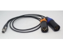 NAGRIT Y cable, from TA3F to 2 x XLR-3 Male