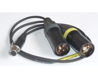 NAGRIT Y cable, from TA5F to 2 x XLR-3 Male