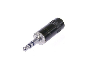 REAN NYS 231B 3.5 mm plug, 3-pole, black metal handle