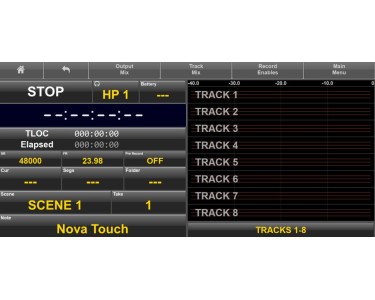 ZAXCOM Nova Touch Software GUI