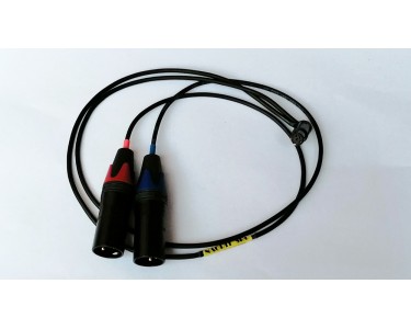 NAGRIT Y cable, from Low Profile TA3F to 2 x XLR 3M