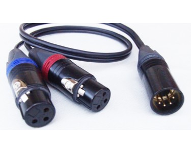 NAGRIT Cavo a Y da XLR 5M a 2 XLR 3F