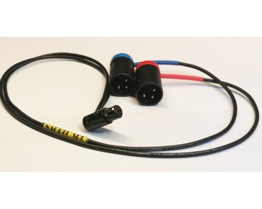 NAGRIT Cavo a Y da TA5F Low Profile a 2 XLR-3 Maschio Low Profile