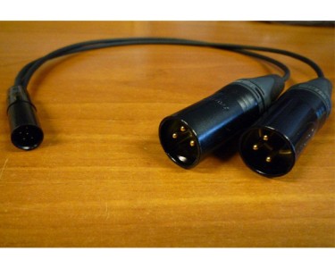 NAGRIT Y cable from TA5 Male to 2 XLR-3 Male for RED ONE out