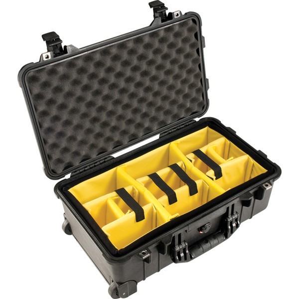 PELI Case 1510WD, trolley con divisori, dim. int. 50.1x27.9x19.3 cm