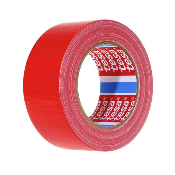 TESA 4688 Nastro telato e plastificato, 50mm x 25m, Rosso