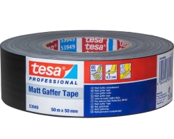 TESA 53949 Matt Gaffer Tape, 50 mm x 50 m, black