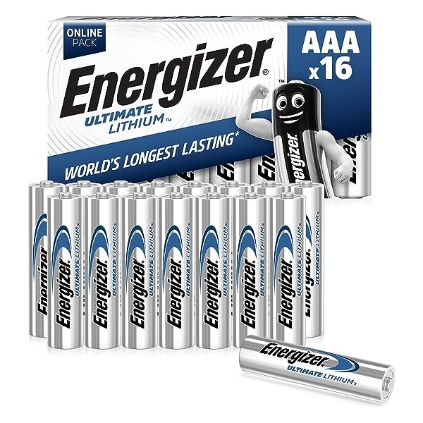 ENERGIZER Ultimate Lithium Battery, 1,5 Volt AAA, 1260mAh, blister 16pcs