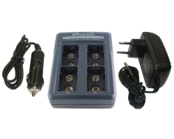 iPowerUS Deluxe kit: Charger + 4xBatteries 9V - 800mAh