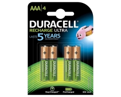 DURACELL Recharge Ultra Battery, size AAA, 900mAh, pack of 4
