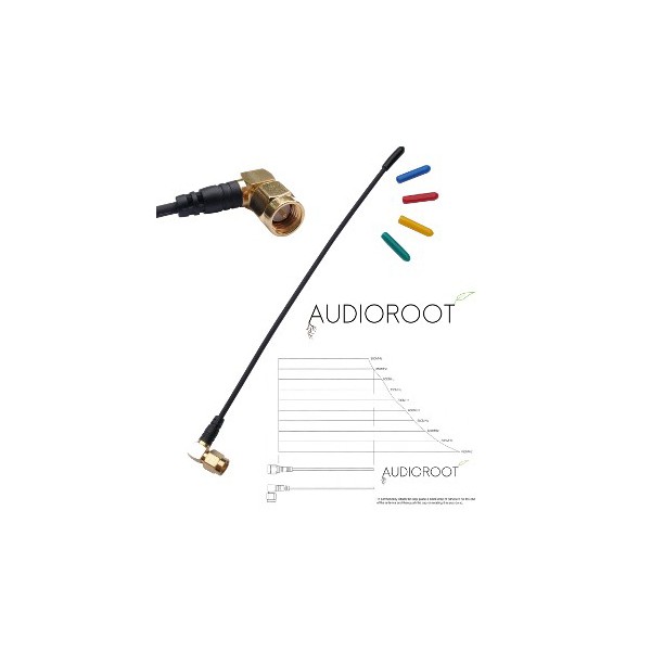 AUDIOROOT Antenna SMA / SMA 90° per trasmettitori o ricevitori UHF