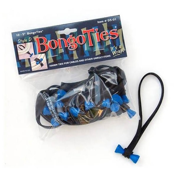 Bongo Ties Standard 5\" Elastic Cable Ties (10 Pack)