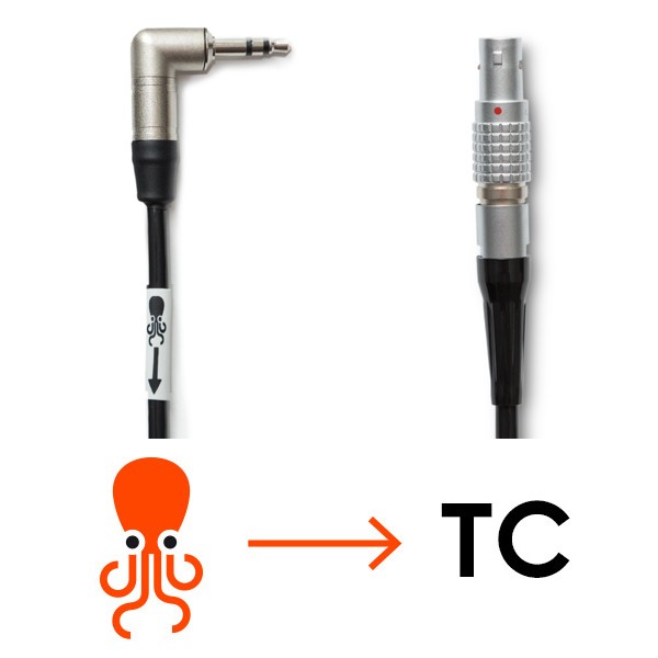 TENTACLE C02 Time Code IN cables from mini-jack to LEMO 5pin