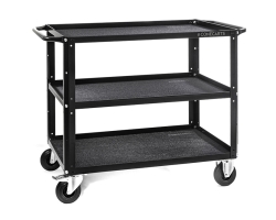 CONECARTS Large Cart, 3 shelves 925x605 mm, fabric mat, ø125 mm wheels
