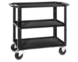 CONECARTS Small Cart, 3 shelves 806x506 mm, fabric mat, ø125 mm wheels