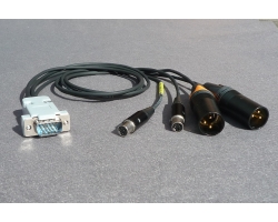 NAGRIT Cable from D-Sub 15pin to 2x TA3 and 2x XLR-3M