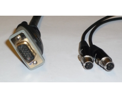 NAGRIT Cable from D-Sub 15pin to 2x TA3 and 2x XLR-3M