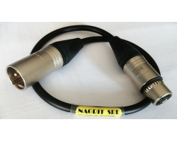 NAGRIT CANARE Starquad cable,  1 meter, XLR 3pin, 2xNeutrik XLR EMC, 45cm