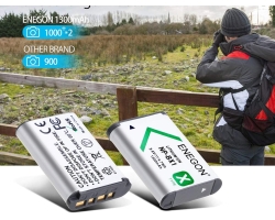 ENEGON NP-BX1, 2x Batteries 1300mAh with double charger kit
