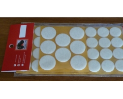VARI Self-adhesive felt pad, round or square, white or black