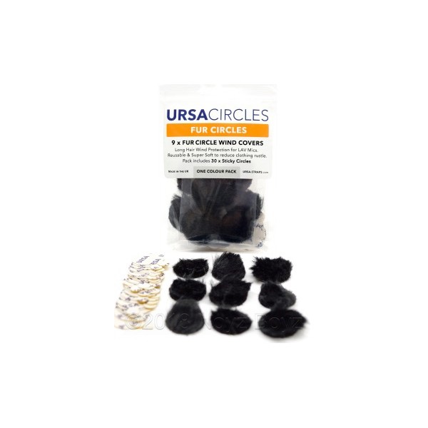 URSA Fur Circles Fur Circles Mini Windshields for Lav Mic, 9pcs, 13mm