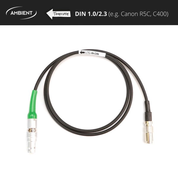 AMBIENT LTC-IN-DIN Timecode Cable from DIN to Lemo connector