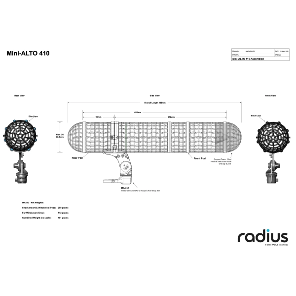 RADIUS Mini-ALTO 410 Microphone Windshield