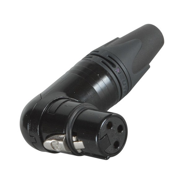 NEUTRIK NC3 FRX-B XLR Connector 90°, Female, XX series, black, gold contact