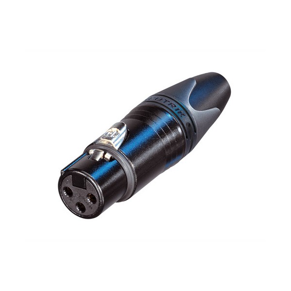 NEUTRIK NC3 FXX-B XLR-cable plug connectors, 3-pin, Female, black, gold