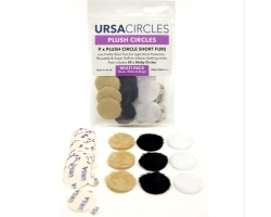 URSA Plush Circles Fur Circles Mini Windshields for Lav Mic, 9pcs, 4mm