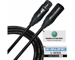 NAGRIT CANARE Starquad cable,  6 meters, XLR 3pin, 2xNeutrik, gold, black