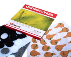 Rycote Undercovers Cuscinetti antivento, 30 dischetti multicolore, 30 stick